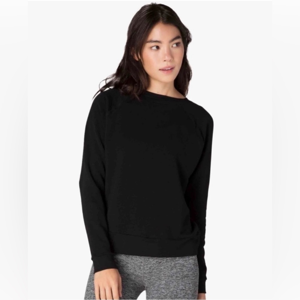 Beyond Yoga Cozy Fleece Favorite Raglan Crew Sweatshirt NWOT